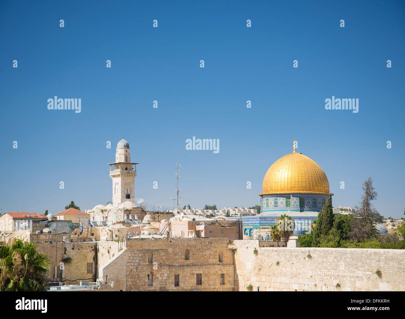 ummauerte alte Stadt von Jerusalem israel Stockfoto