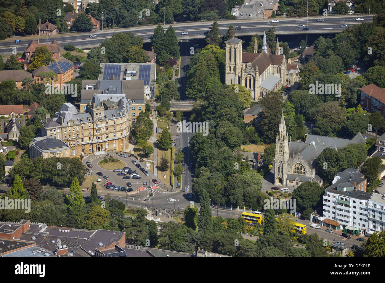 Luftaufnahme der Stadt Bournemouth Stockfoto