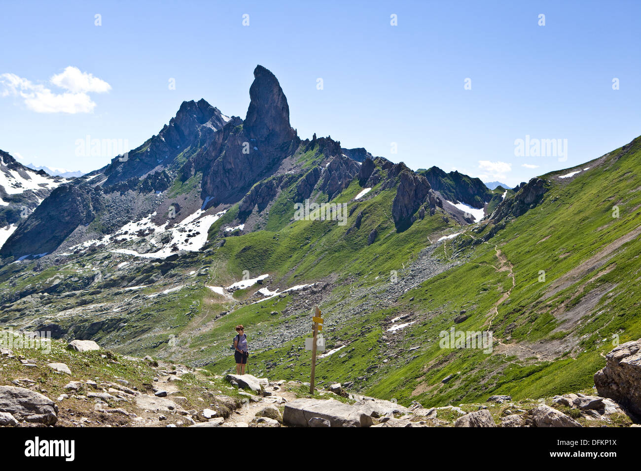 La Pierra Menta (Beaufortain, Alpen, Frankreich) 2714 m (8904 ft) Stockfoto