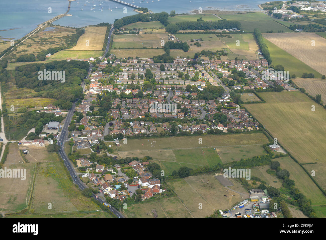 Luftaufnahme von Hayling Island Stockfoto