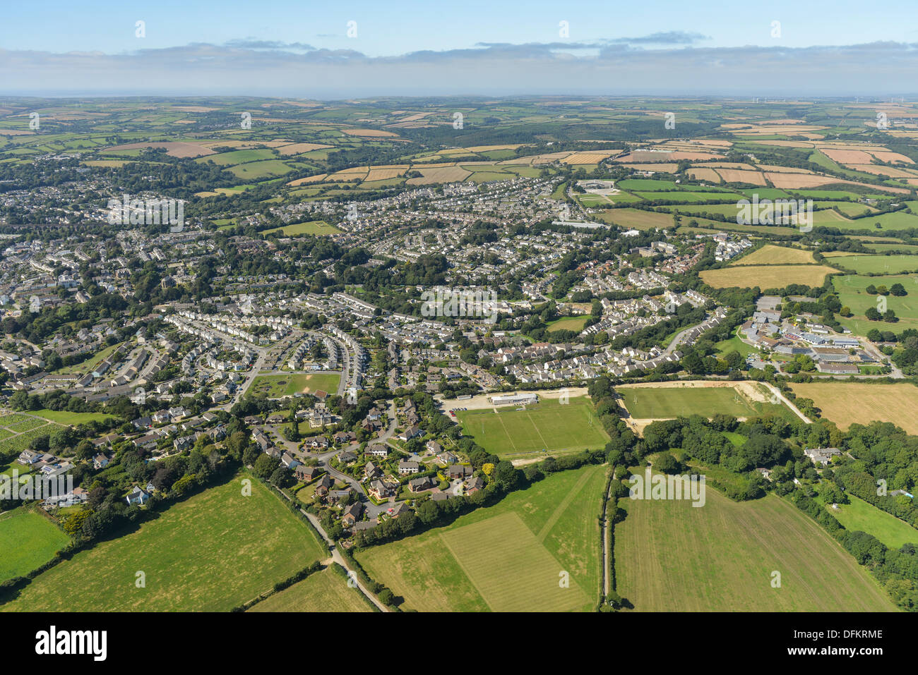 Luftaufnahme Truro Cornwall Stockfoto
