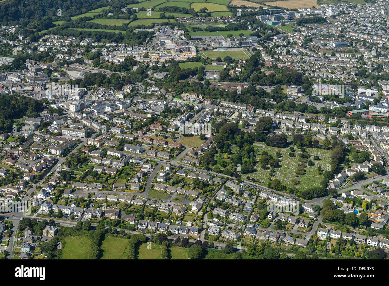 Luftaufnahme von St Austell Cornwall Stockfoto