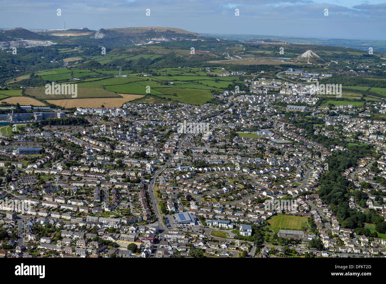 Luftaufnahme von St Austell Cornwall Stockfoto