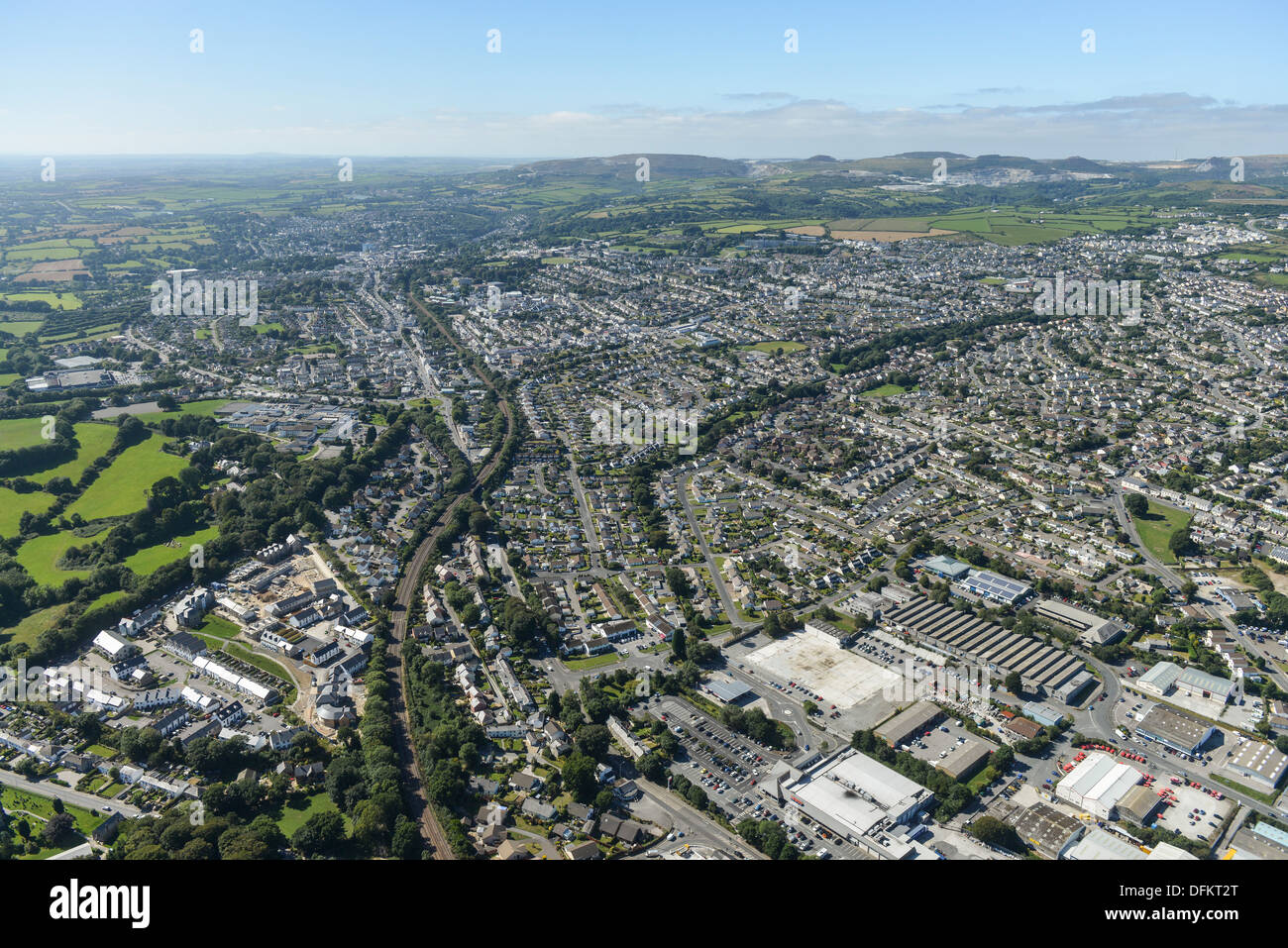 Luftaufnahme von St Austell Cornwall Stockfoto