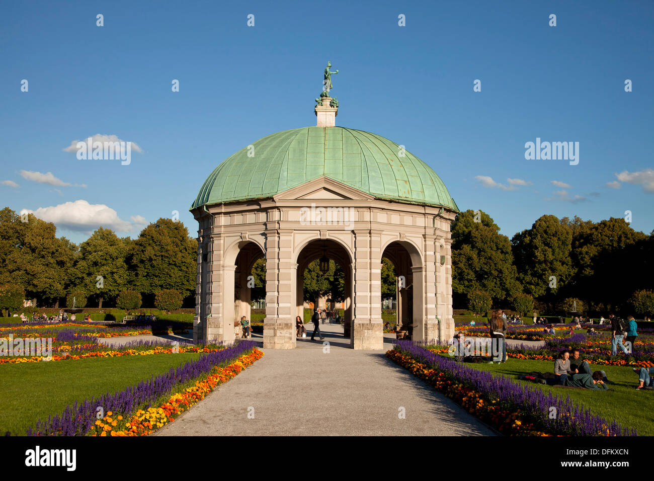 Diana-Tempel im Hofgarten, Court Garden of die Residenz in München, Bayern, Deutschland Stockfoto