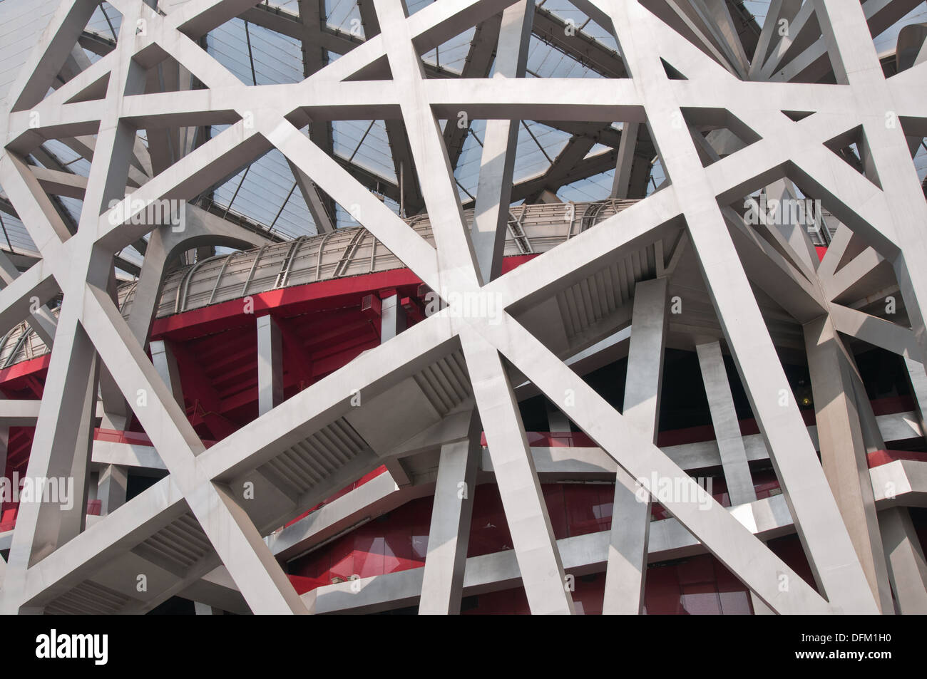 Nationalstadion, auch bekannt als das Vogelnest in Chaoyang District, Beijing, China Stockfoto
