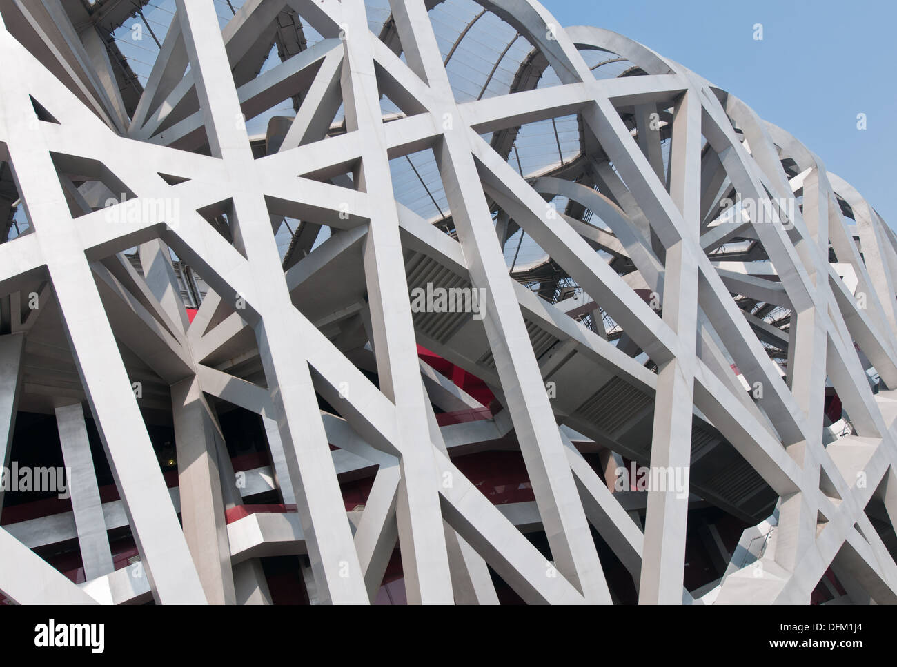 Nationalstadion, auch bekannt als das Vogelnest in Chaoyang District, Beijing, China Stockfoto