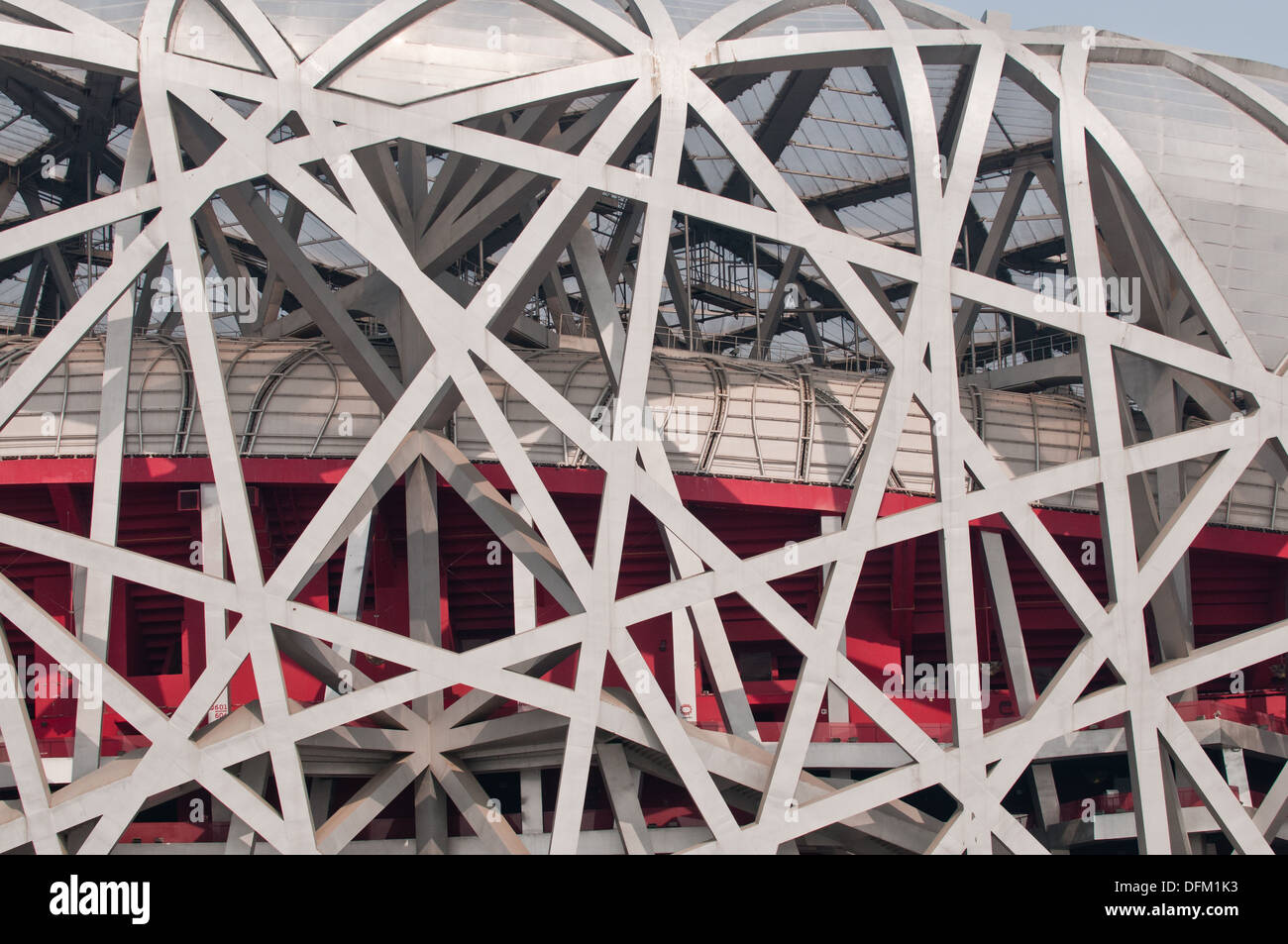 Nationalstadion, auch bekannt als das Vogelnest in Chaoyang District, Beijing, China Stockfoto