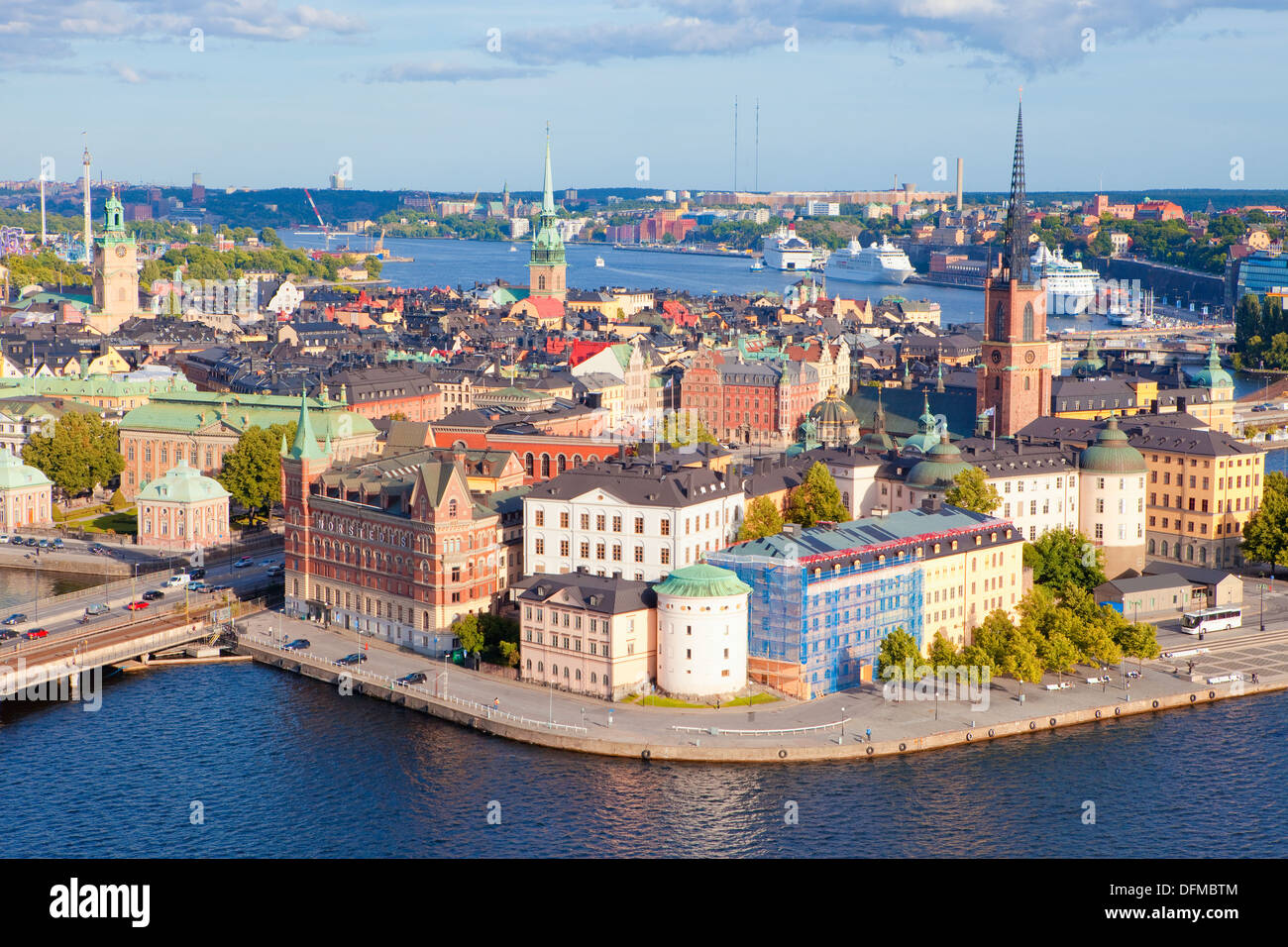 Schweden, Stockholm - die Altstadt und Riddarholmen. Stockfoto