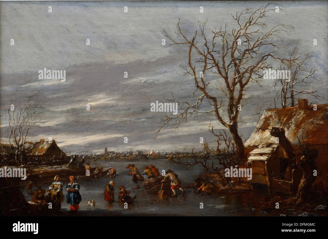 Salomon ROMBOUTS - Winter Szene - Museum der schönen Künste - Budapest, Ungarn Stockfoto