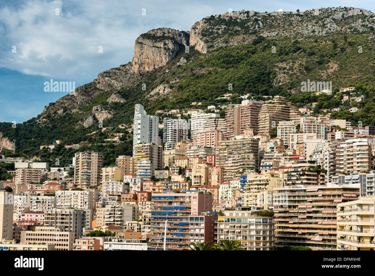 Blick nach Westen über Fontvieille aus der fürstlichen Palast, Monaco Stockfoto
