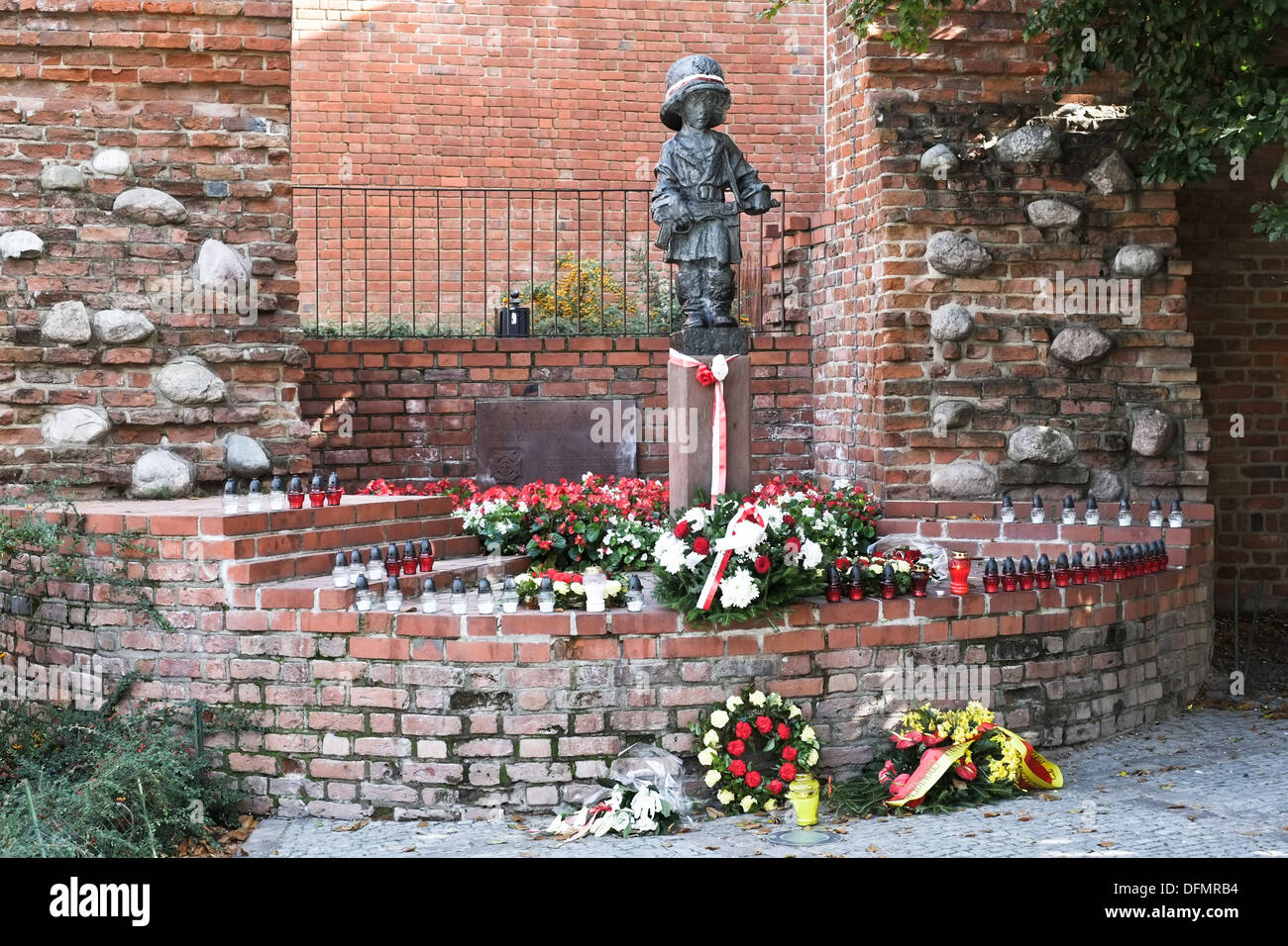 Kleinen Aufständischen Denkmal, Helden von Warschau Kindersoldat Stockfoto