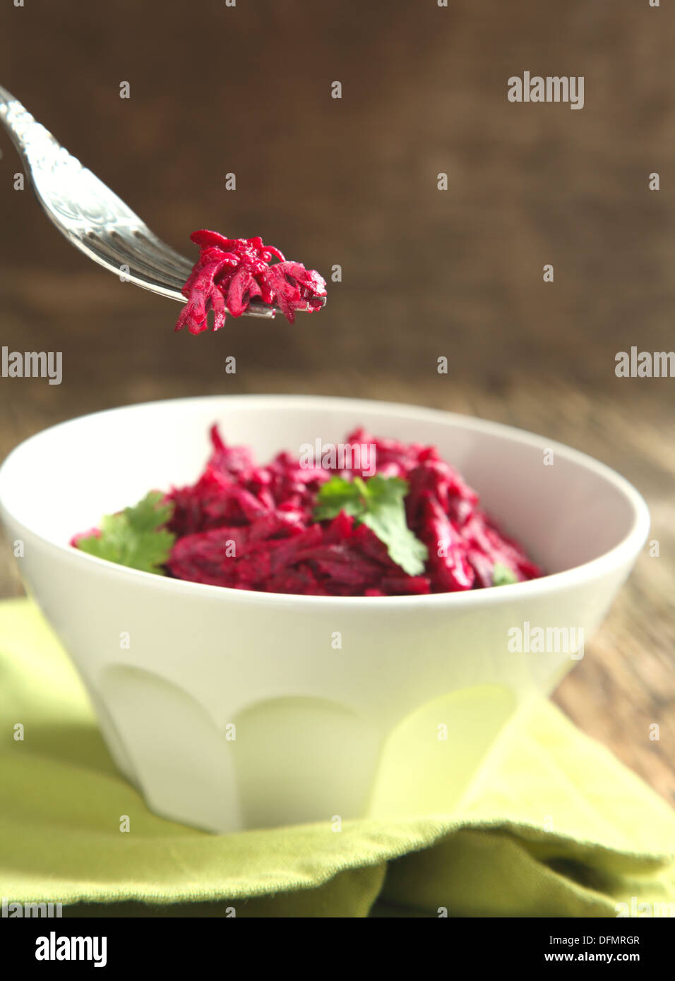 Rote Beete Salat (russische Küche) Stockfoto