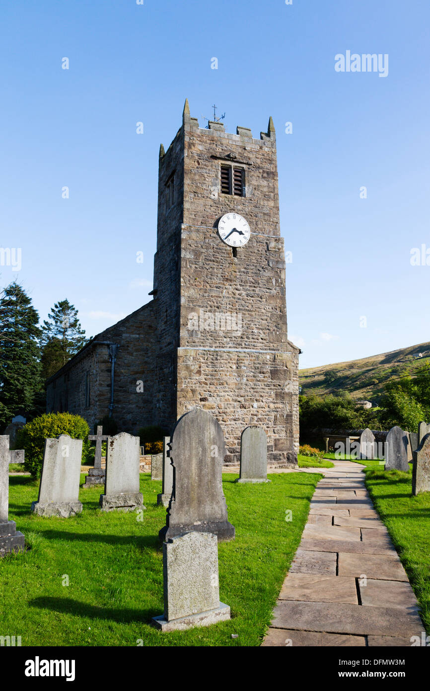 Str. Marys Kirche, Muker, Swaledale, Yorkshire Dales Stockfoto