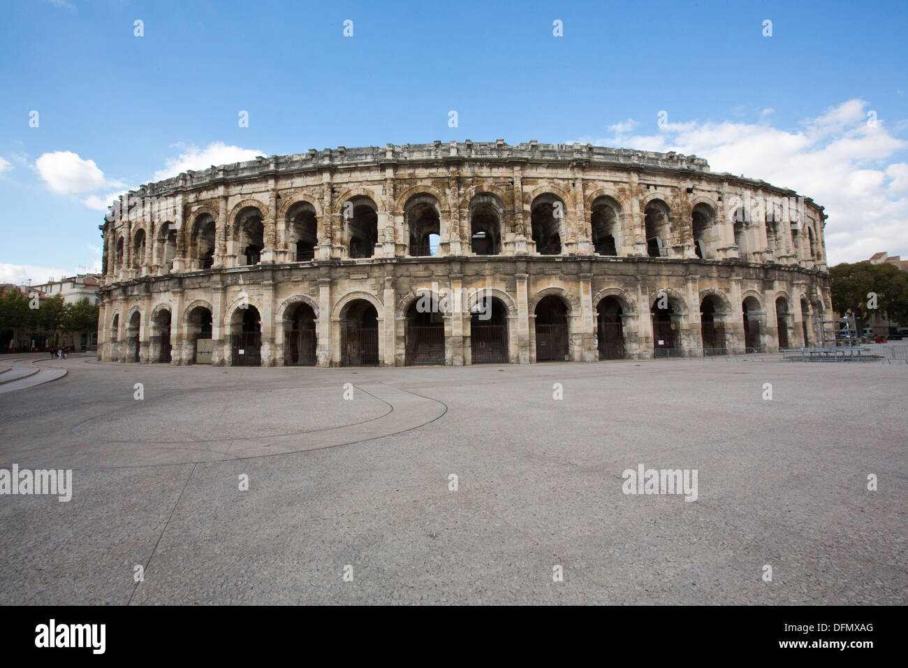 Exterieur der Arena von Nimes. Gard Frankreich 138701 Nimes arenae Stockfoto