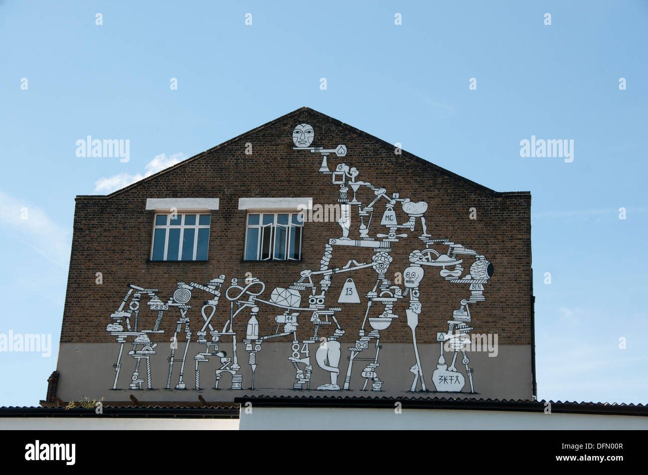 Hackney, London 2013. Das weiße Haus, geführt von Raum Kunstorganisation Stockfoto