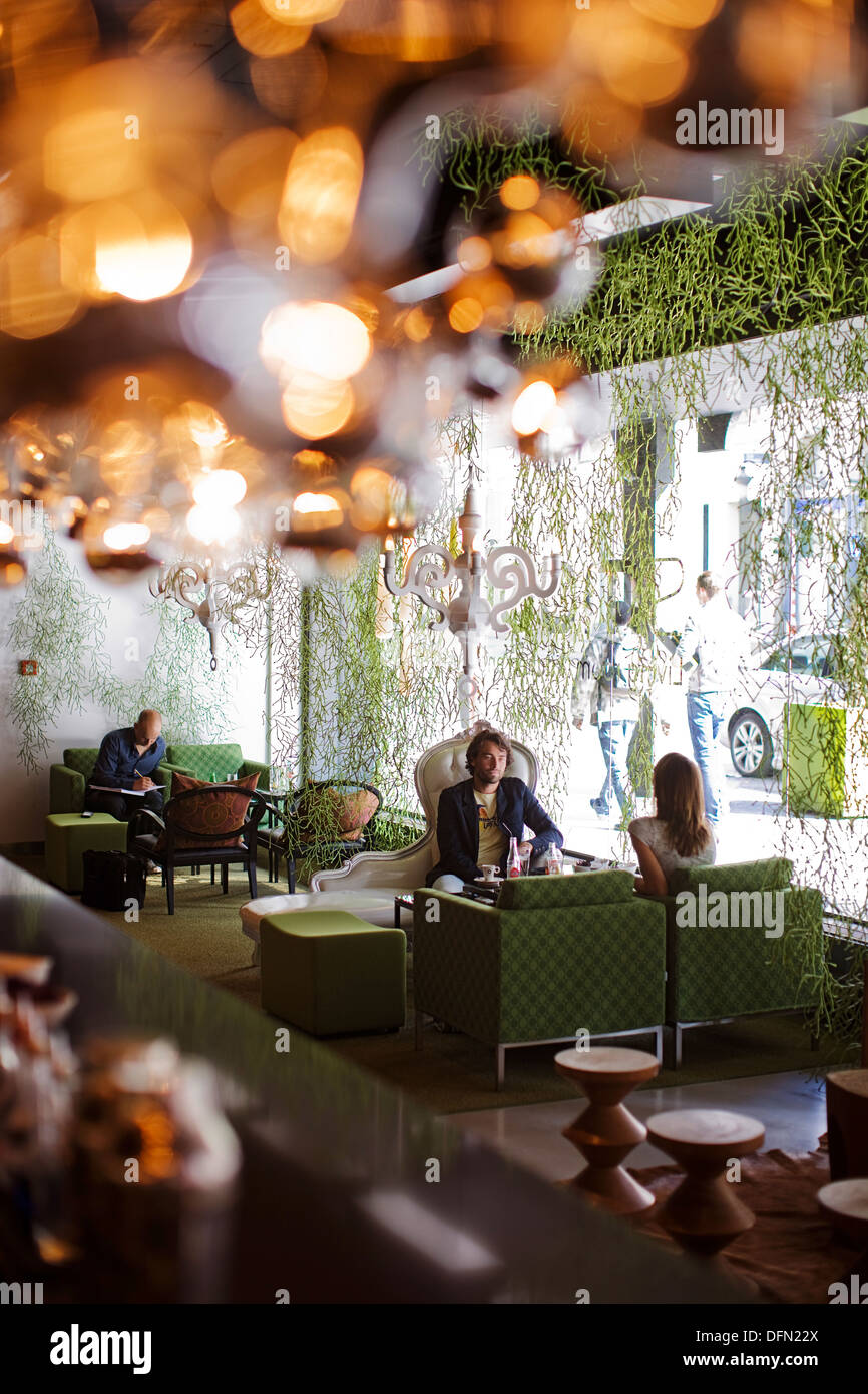 Paar in einem hoteleigenen Restaurant, Brüssel, Belgien Stockfoto