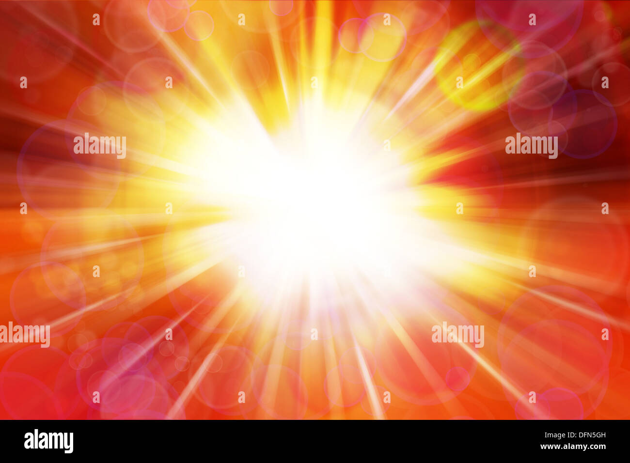 Hellen Explosion von hellem Hintergrund Stockfoto