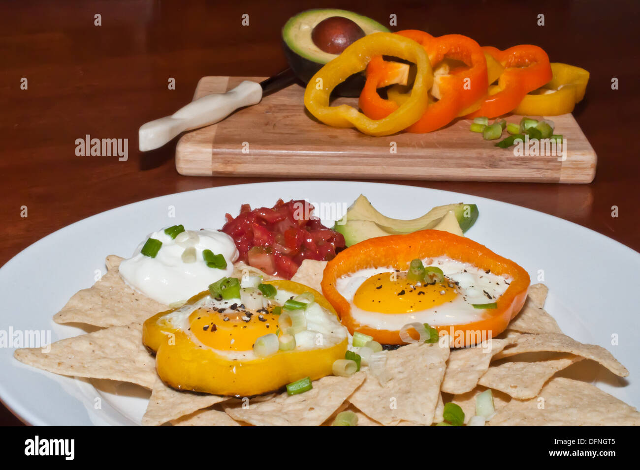 Huevos Rancheros Stockfoto