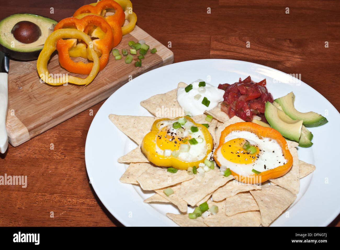 Huevos Rancheros Stockfoto