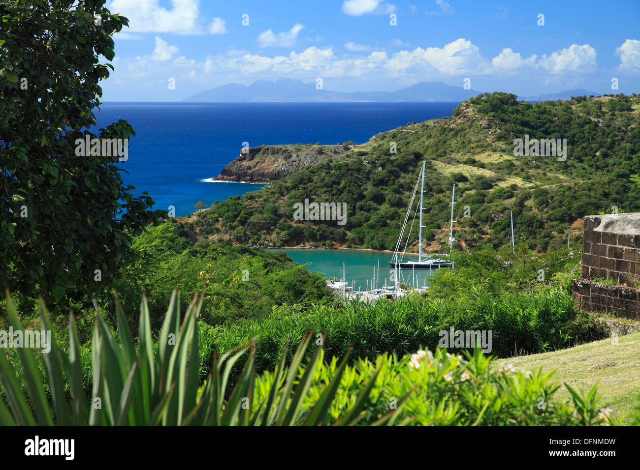 Segelboote in English Harbour, Antigua, West Indies, Karibik, Mittelamerika, Amerika Stockfoto