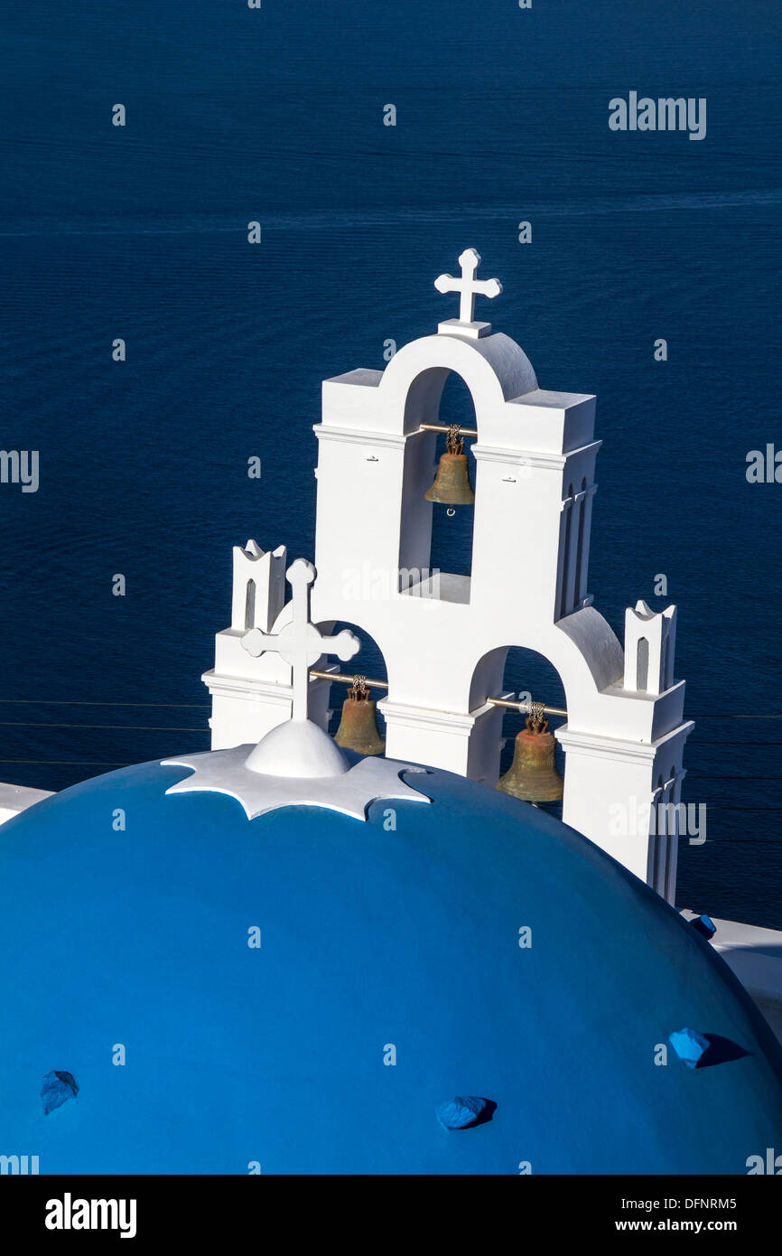 Santorin Kirche (Firostefani), Santorini, Griechenland Stockfoto