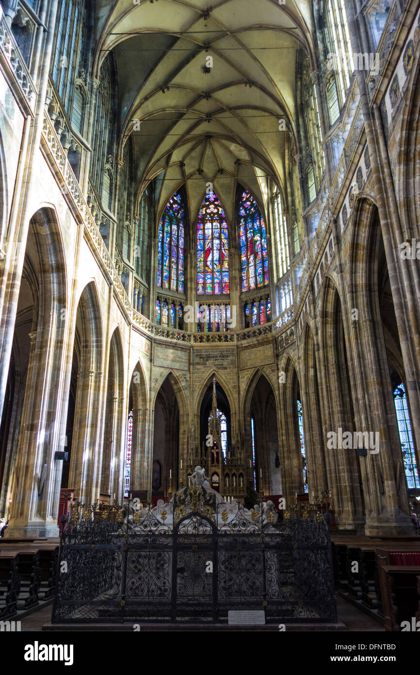 Kathedrale von St. Veitsdom auf der Prager Burg Stockfoto