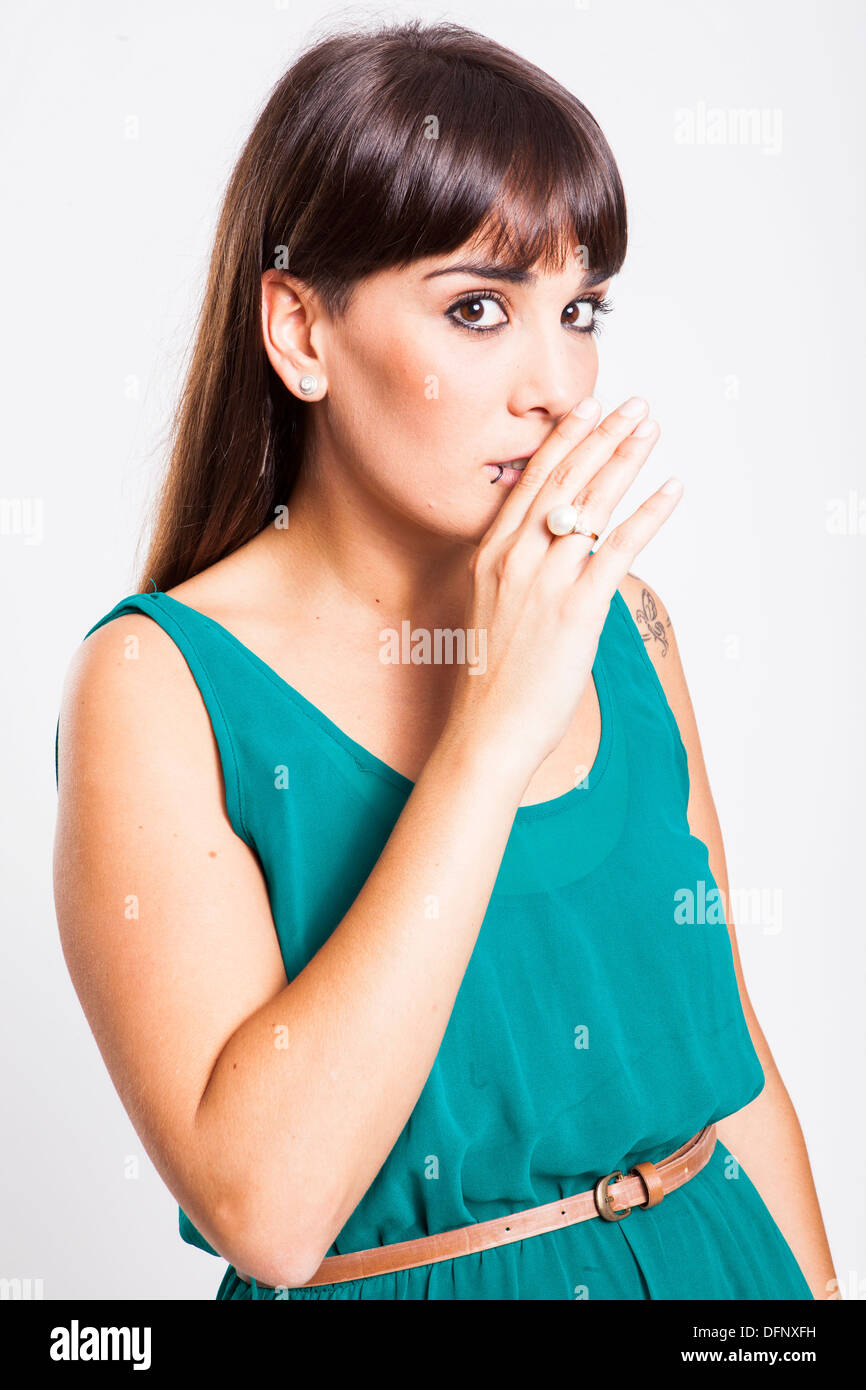 wirklich hübsche Frau Stockfoto