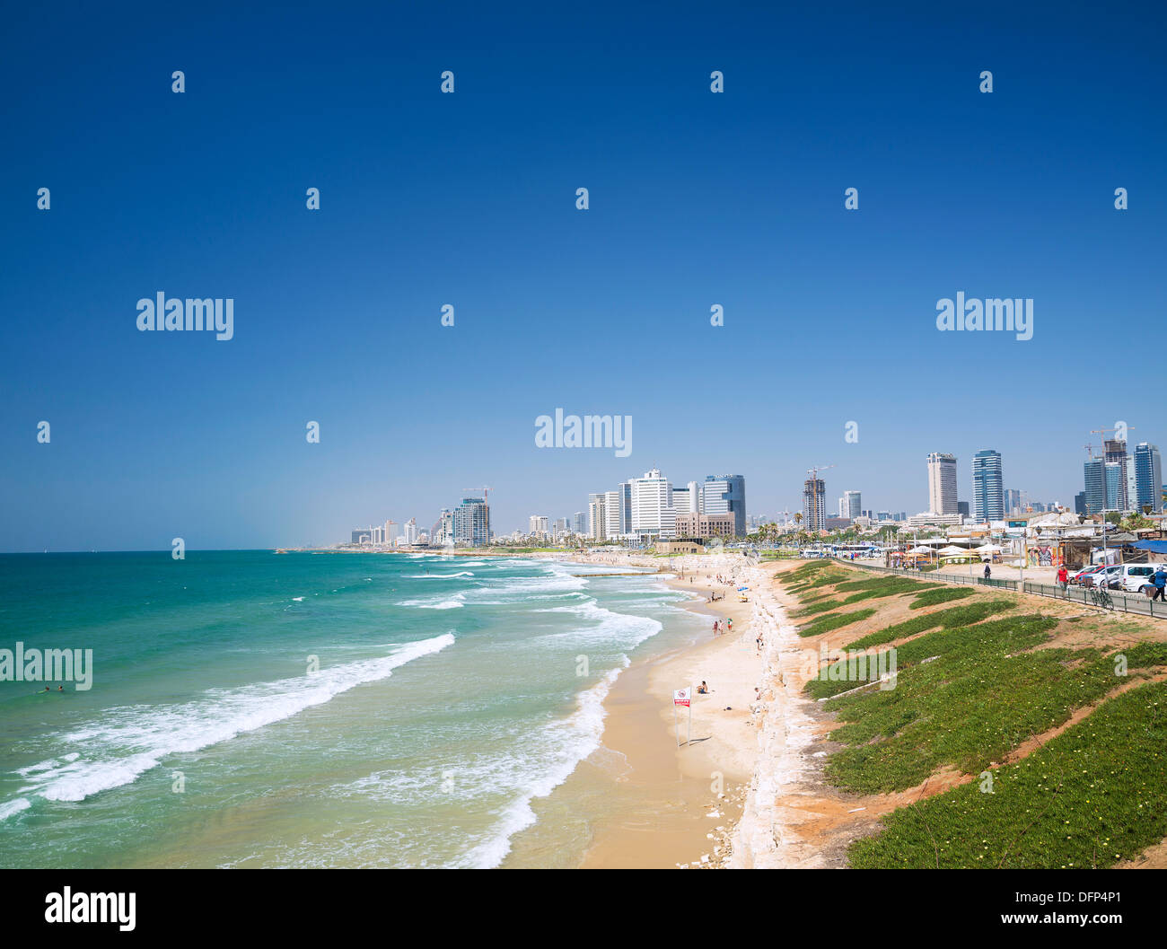 Strand von tel Aviv in israel Stockfoto