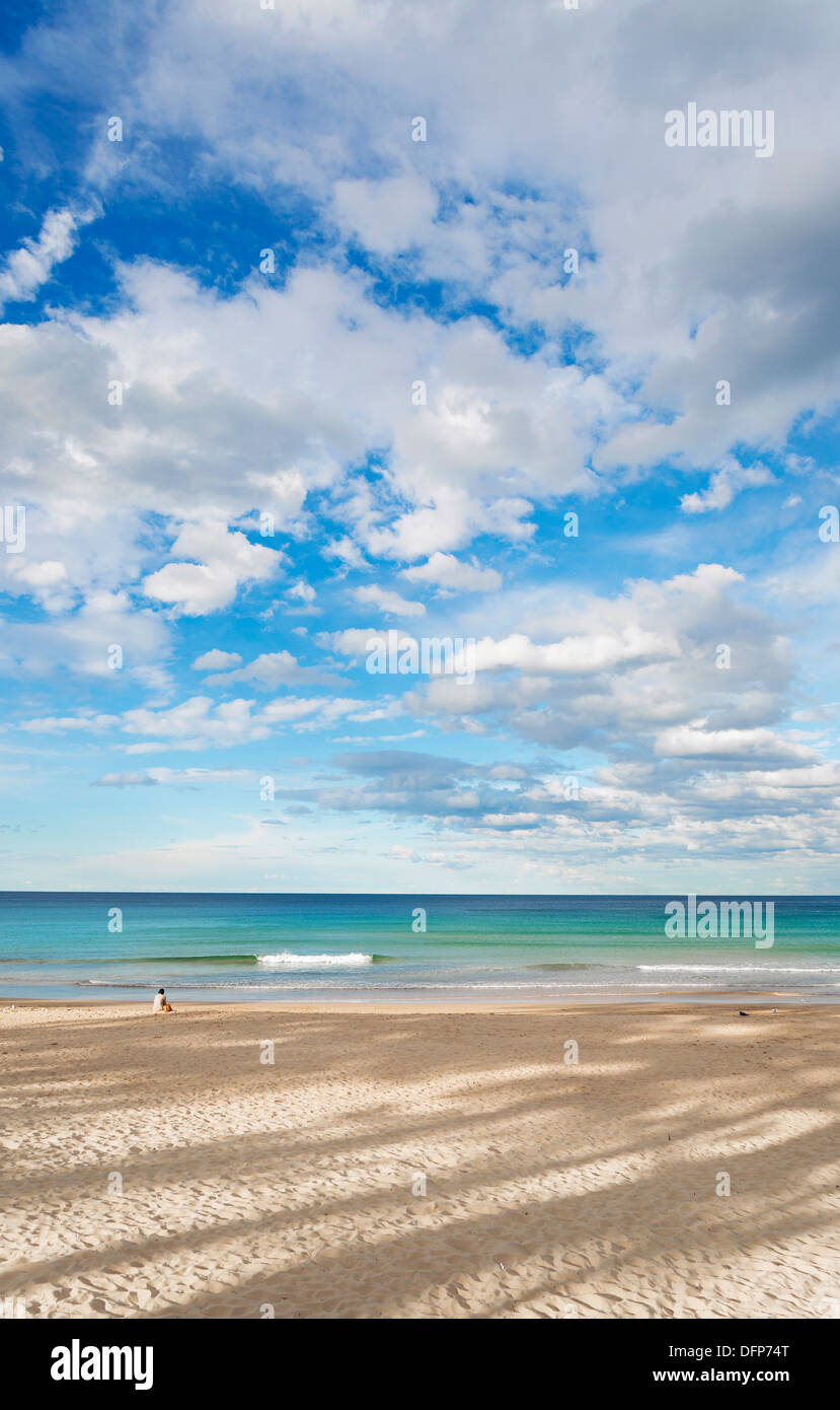 Frau am manly Beach in North Sydney Australien Stockfoto
