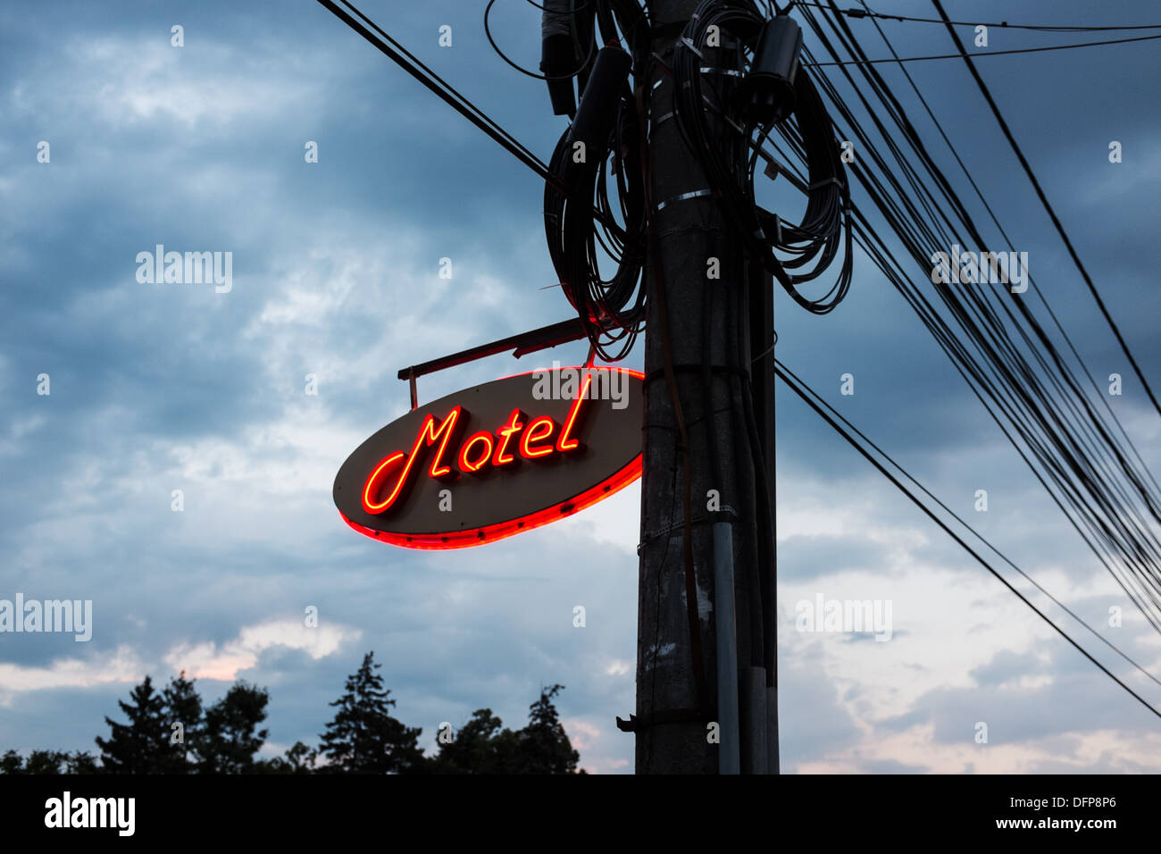 Motel-Schild Stockfoto