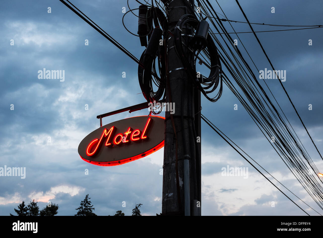 Motel-Schild Stockfoto