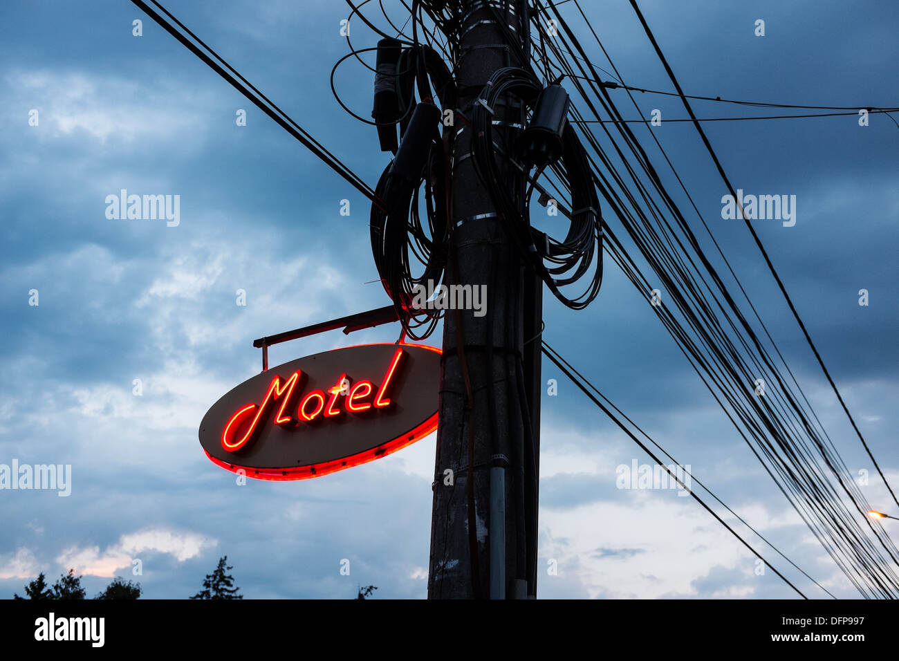 Motel-Schild Stockfoto