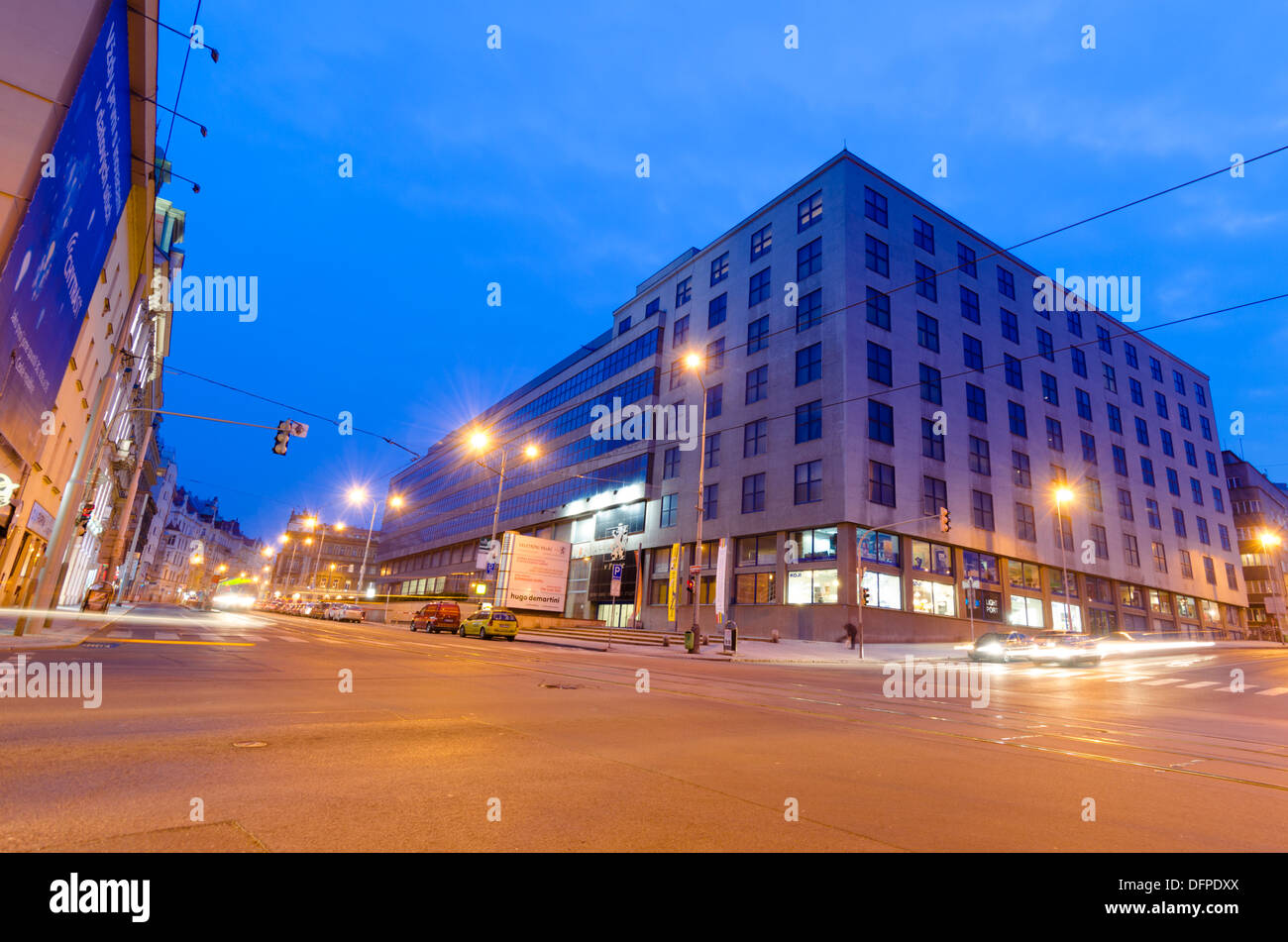 funktionalistische Architektur, faire Palast (Veletrzni Palac), Holesovice, Prag, Tschechische Republik Stockfoto