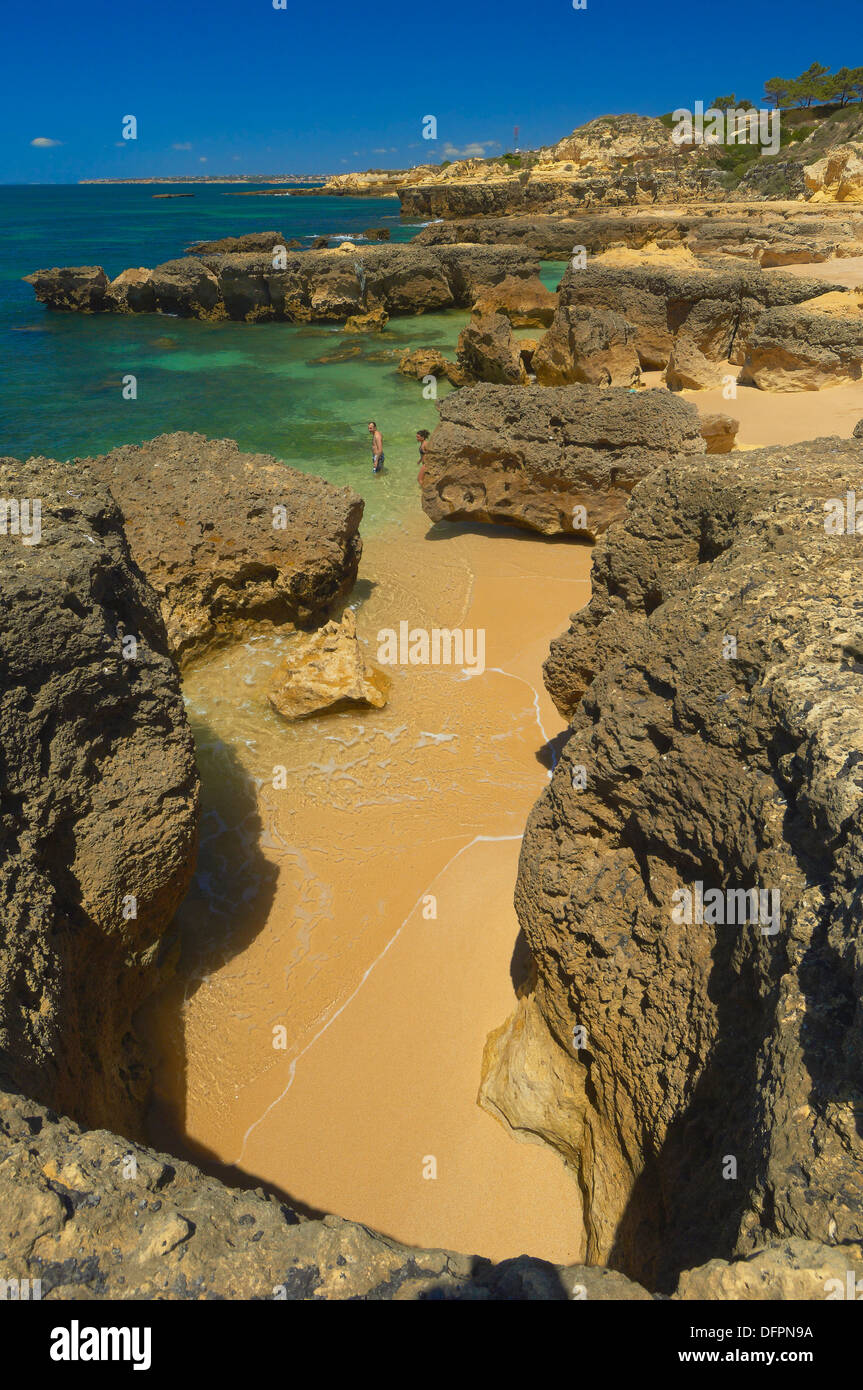 Evaristo Strand, Praia do Evaristo, Albufeira, Algarve, portugal Stockfoto