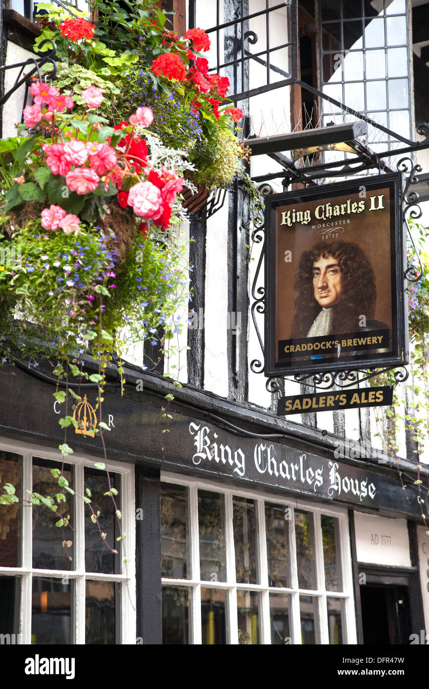 König Charles II Inn in New Street, Worcester, Worcestershire, England, UK Stockfoto