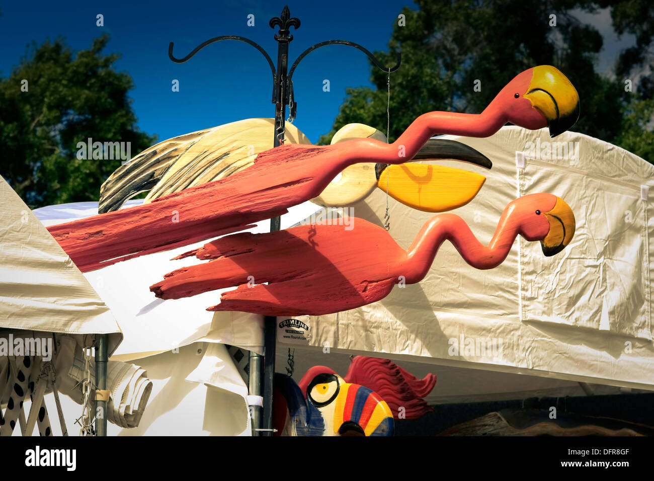 Art Market in Punta Gorda Florida an einem sonnigen Samstag Nachmittag Stockfoto