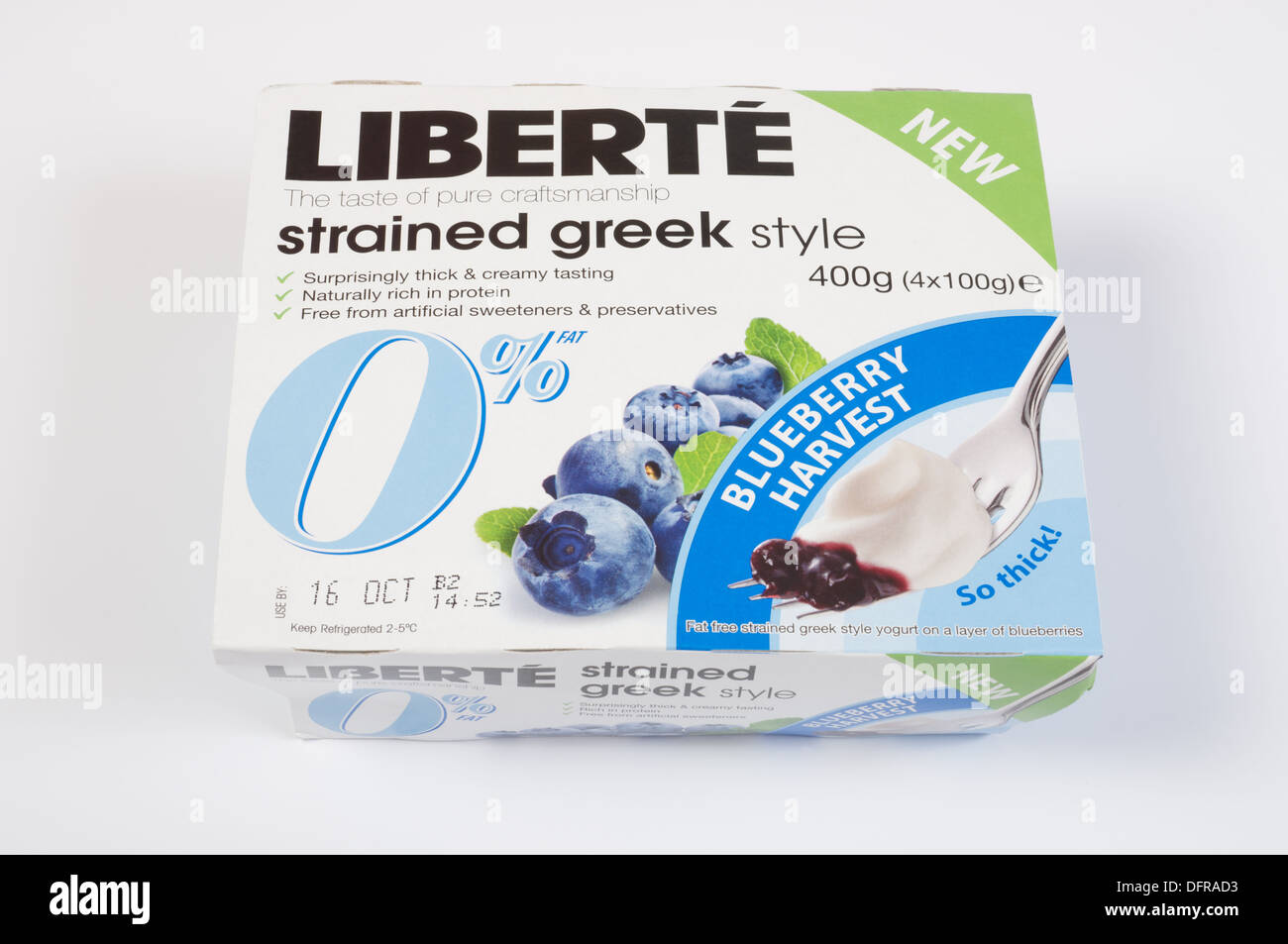 Liberte angespannt griechischen Stil Joghurt Stockfoto