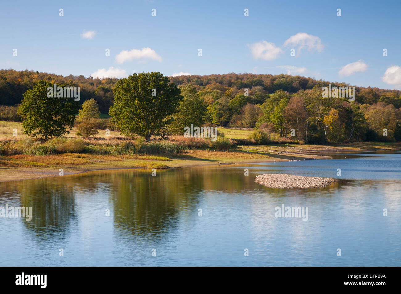 Ansicht des Severn Trent Blackbrook Reservoirs Leicestershire Stockfoto
