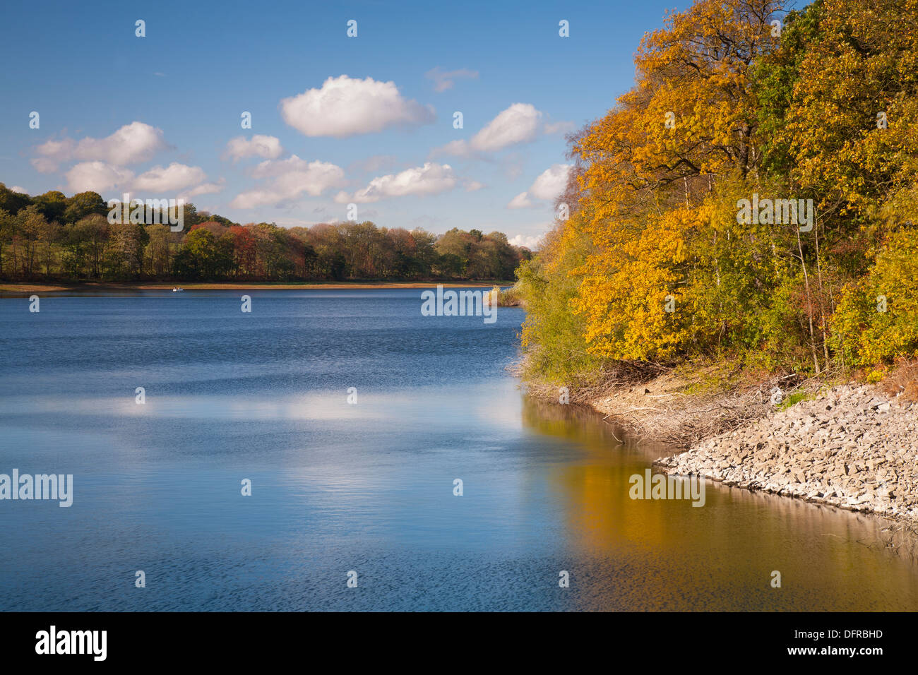 Ansicht des Severn Trent Blackbrook Reservoirs Leicestershire Stockfoto