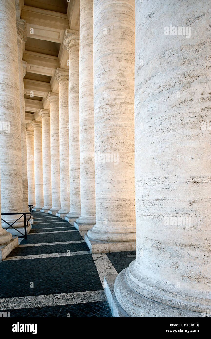 Der Petersplatz. Kolonnade. Vatikan-Stadt. Rom. Italien Stockfoto
