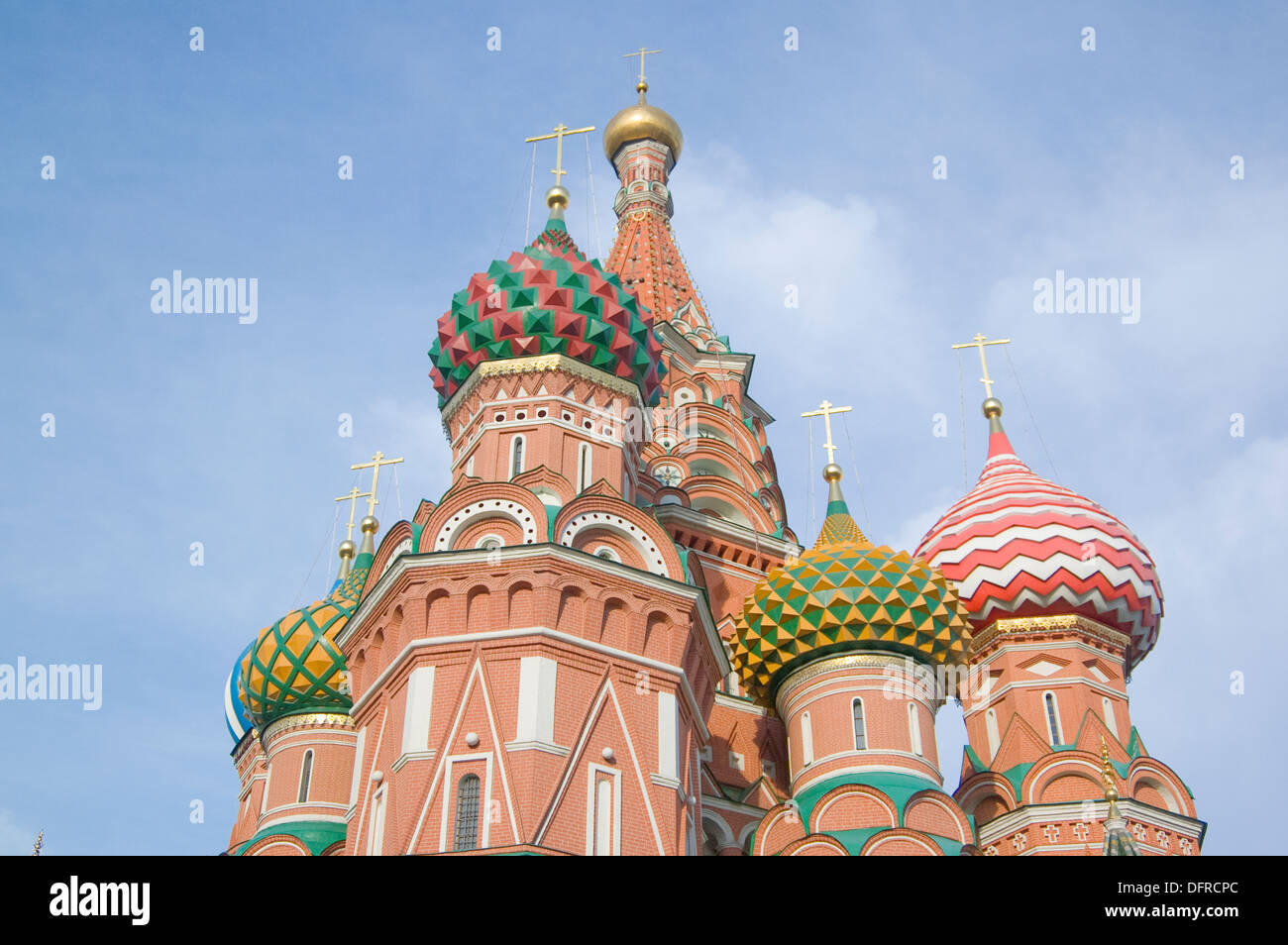 Kathedrale des Schutzes der Allerheiligsten Gottesgebärerin auf dem Graben (Собор Покрова пресвятой Богородицы, что на Рву) auf dem Roten Platz Stockfoto