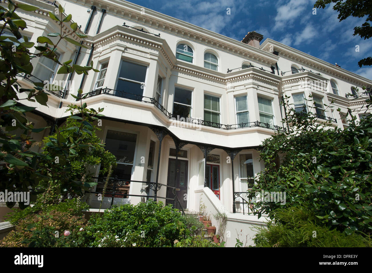 Eine schöne viktorianische Seaside Villa in Brighton, England, UK Stockfoto