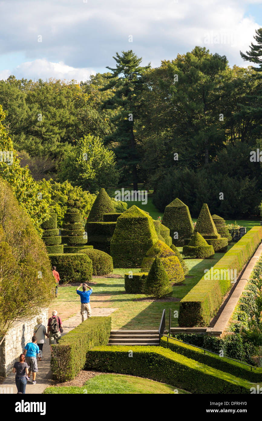 Topiary Garten, Longwood Gardens, Kennett Square, Pennsylvania, USA Stockfoto