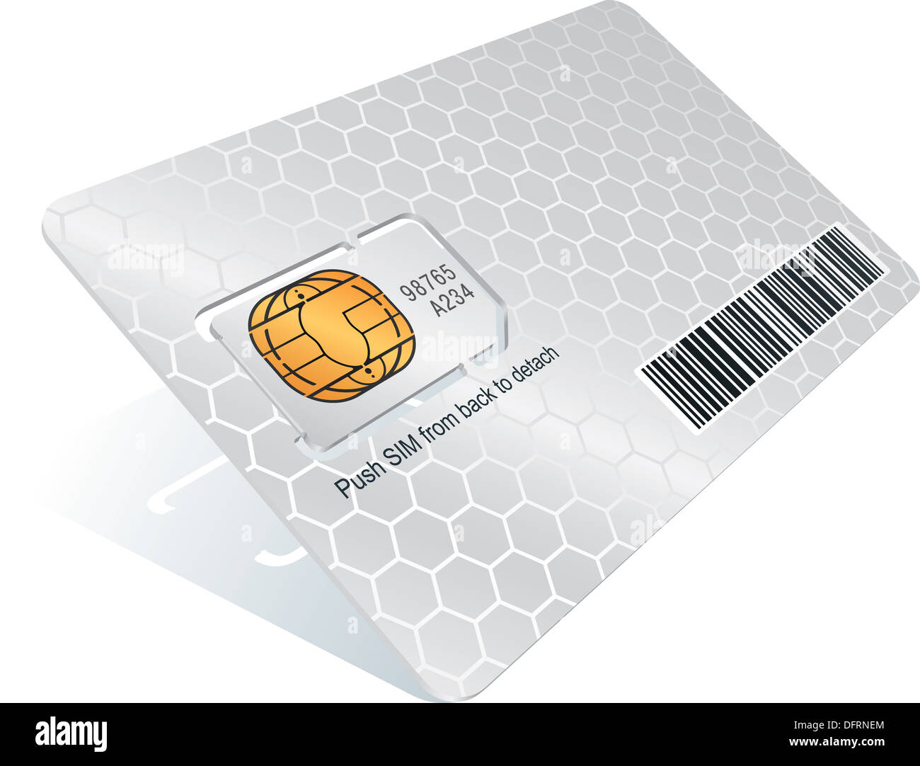 SIM-Karte mit Träger Stockfoto