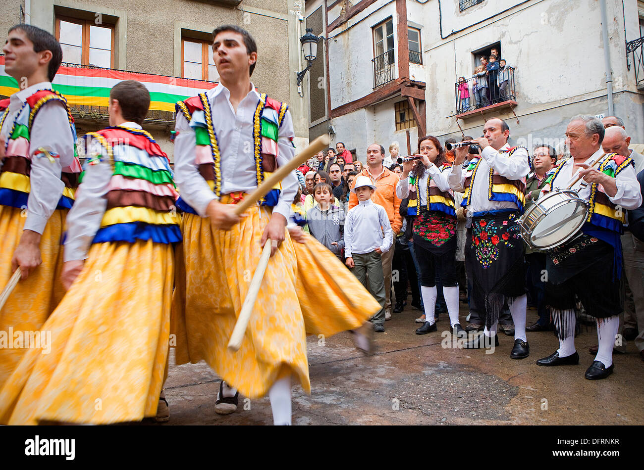 "Danza de Los Zancos" Volkstanz ohne Stelzen, Anguiano, La Rioja, Spanien Stockfoto