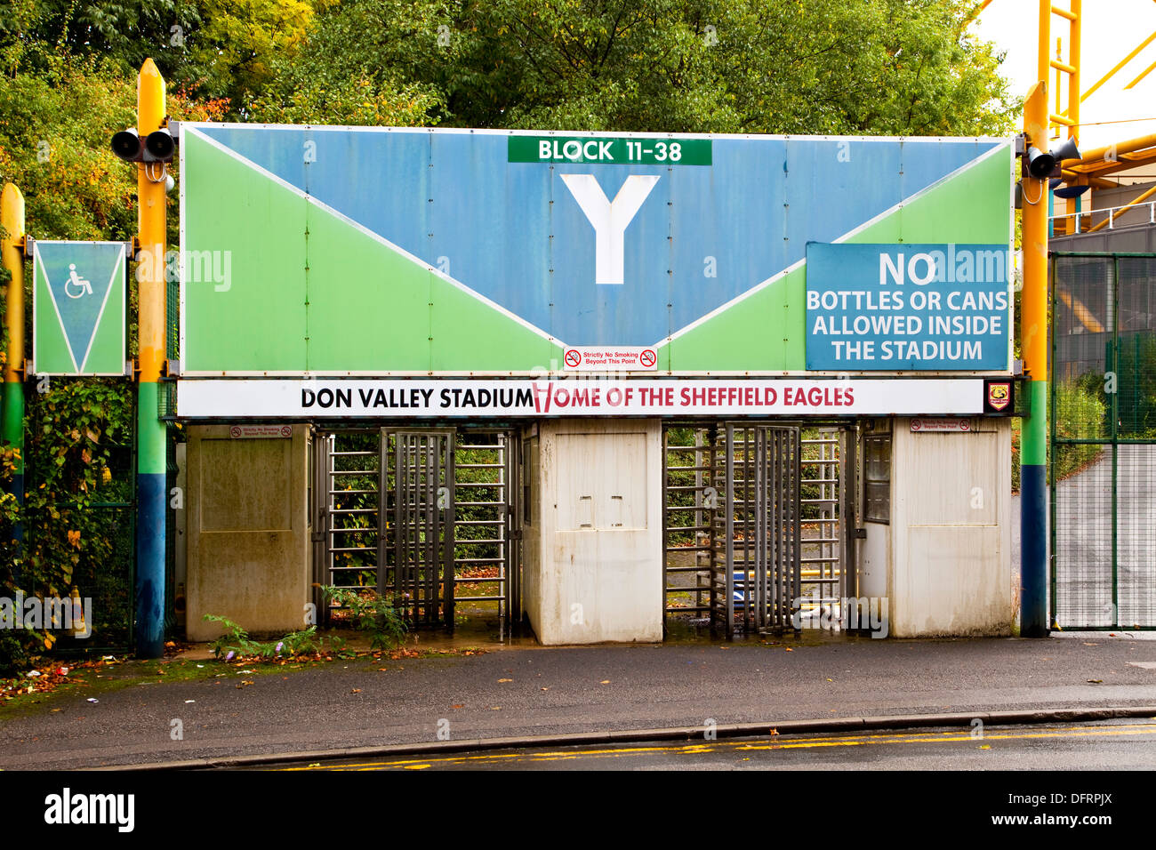 Don Valley Stadium Eingang Y Sheffield South Yorkshire UK Stockfoto