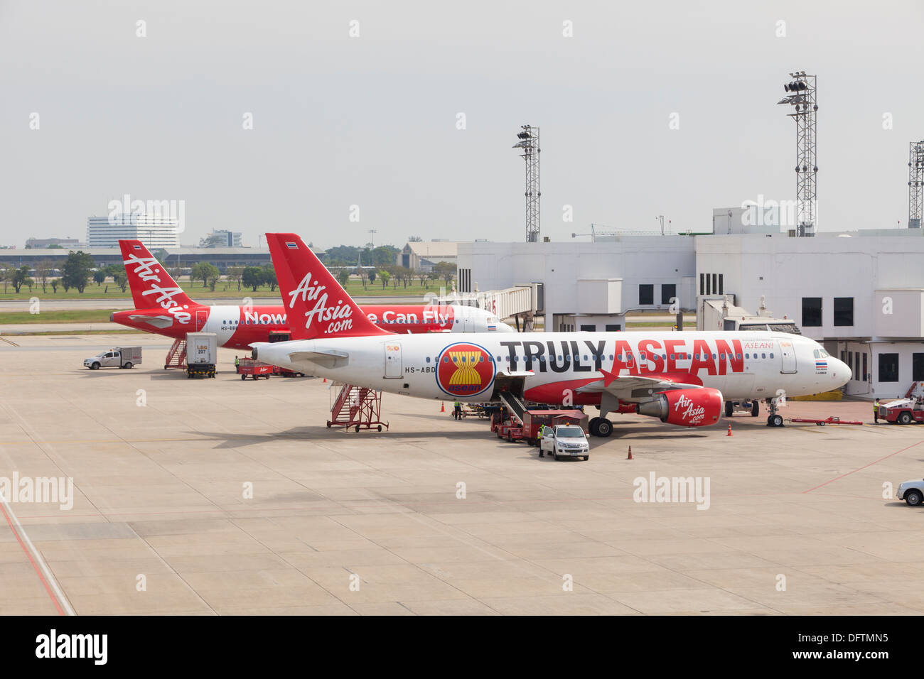 Air Asia Flugzeuge, Thailand Stockfoto