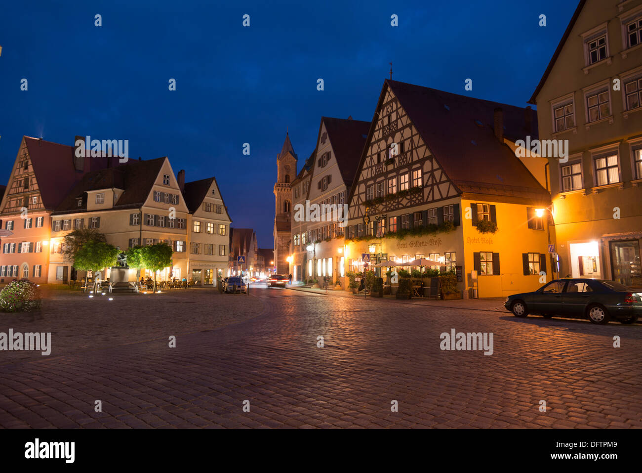 Marktplatz, Dinkelsbühl, Middle Franconia, Bayern, Deutschland Stockfoto