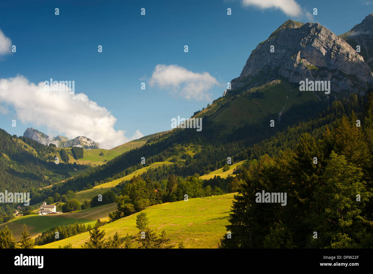 Einem schönen Hochtal in der Region Haute Savoie Frankreich Stockfoto